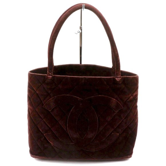 Auth Chanel Medallion Brown Suede #4081C20 - Picture 1 of 9